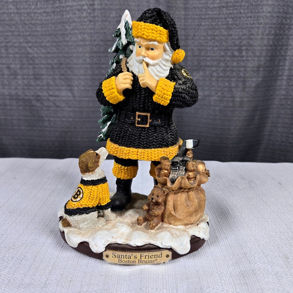 Boston Bruins NHL Santa's Friend Figurine Limited Series Memory Company 2002